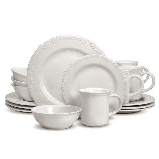 Filigree 16 Piece Dinnerware Set, Service For 4