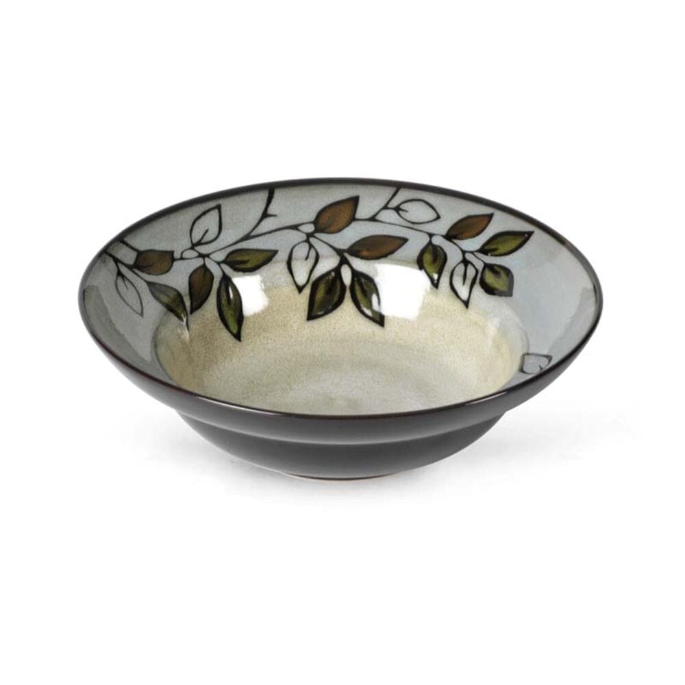 Rustic Leaves Set Of 4 Rim Soup Cereal Bowls