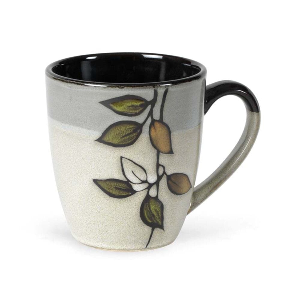 Rustic Leaves Set Of 4 Mugs