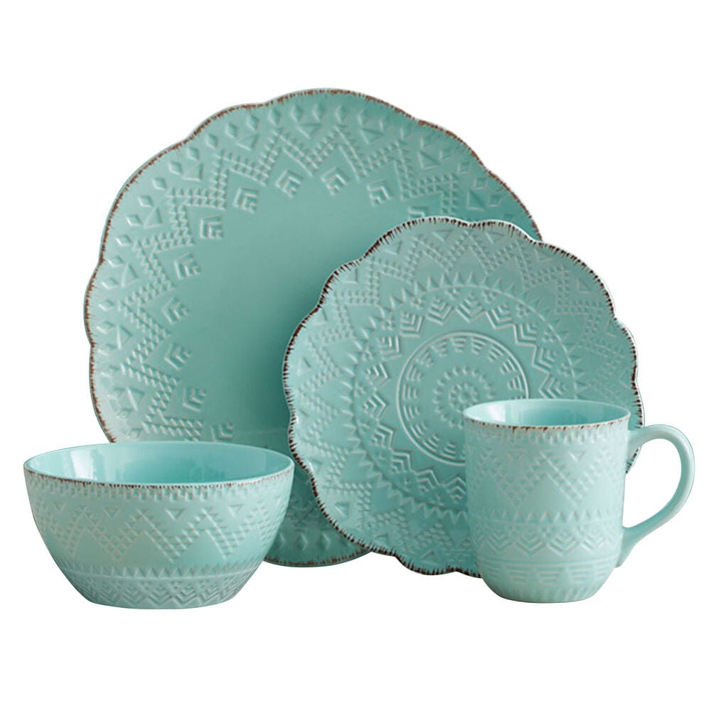 Remembrance Teal Dinnerware Set