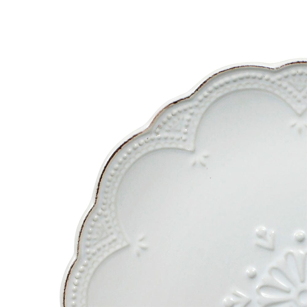 French Lace White Service For 8 With Serveware