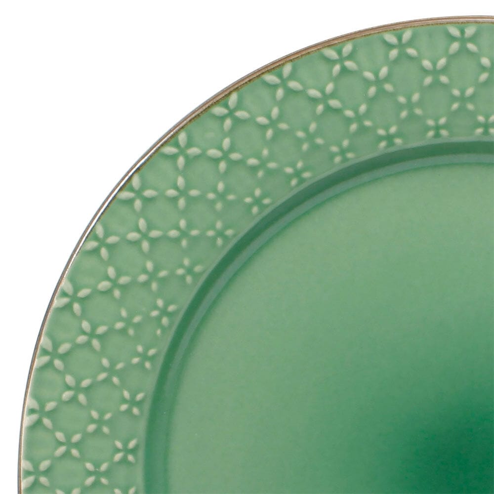 French Lace Green Dinnerware Set