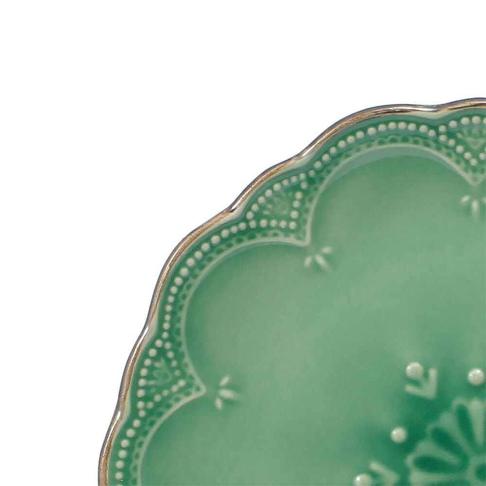 French Lace Green Dinnerware Set