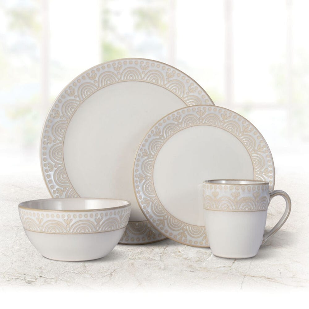 Amelia 16 Piece Dinnerware Set, Service For 4