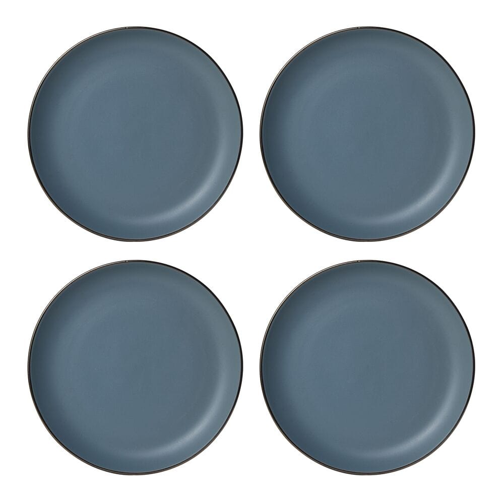 Hadlee Blue 16 Piece Dinnerware Set, Service For 4