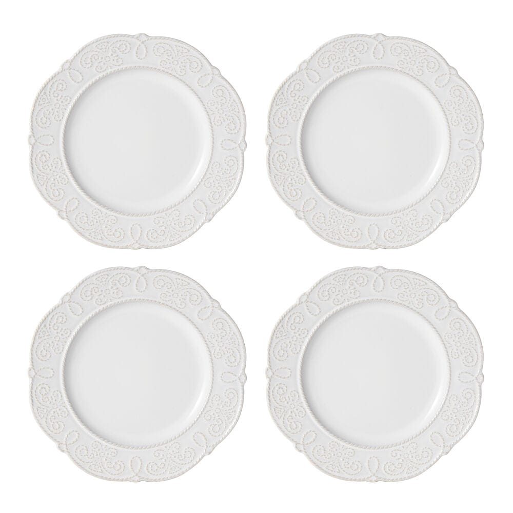 Abby White 16 Piece Dinnerware Set, Service For 4