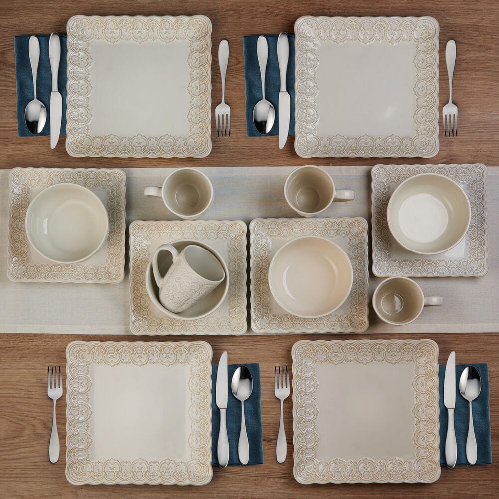 Madeleine 16 Piece Dinnerware Set, Service For 4