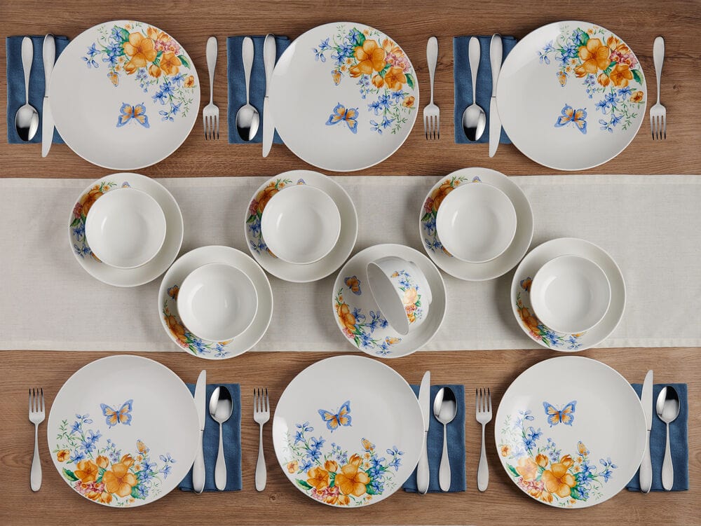 Anna 18 Piece Dinnerware Set, Service For 6