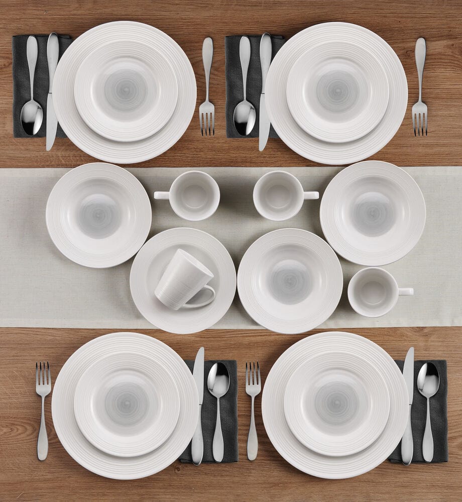 Annie Gray 16 Piece Dinnerware Set, Service For 4