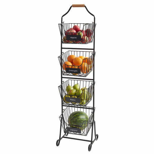 Dahlia 4 Tier Market Adjustable Standing Storage Rack