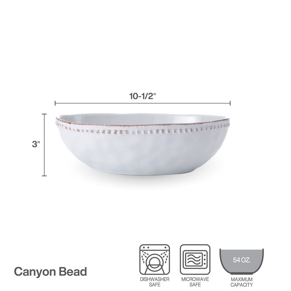 Canyon Bead Oval Serve Bowl