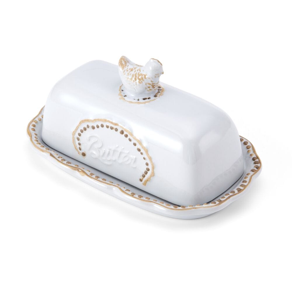 Farmhouse Hen Covered Butter Dish