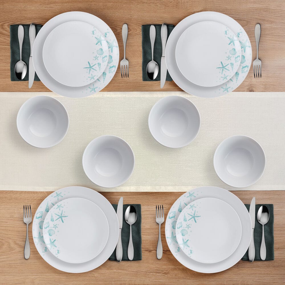 Tahiti 12 Piece Dinnerware Set, Service For 4