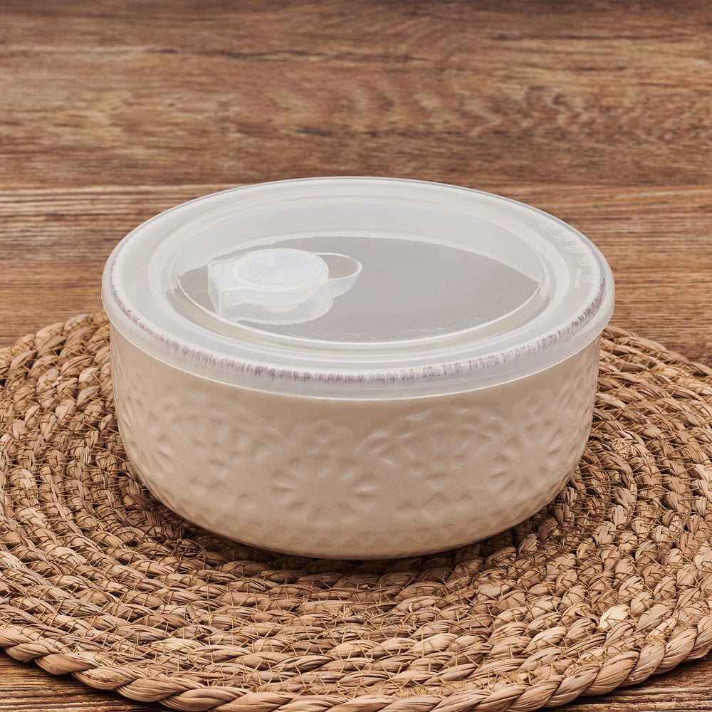 Chateau Cream Set Of 2 Storage Bowls With Lids