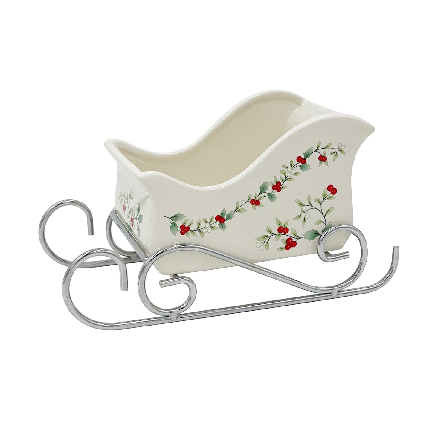 Winterberry Sleigh Candy Dish