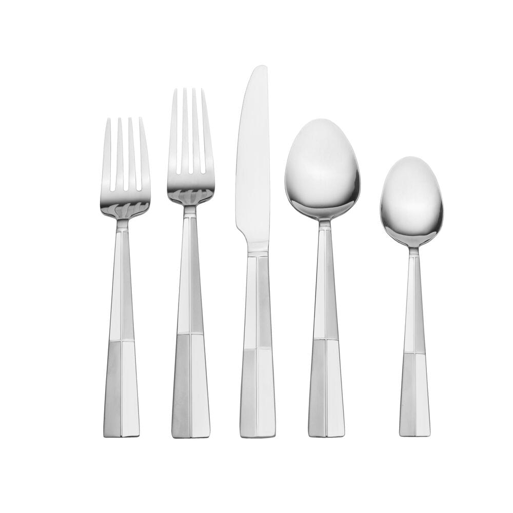 Arabesque Frost 42 Piece Flatware Set With Caddy, Service For 8