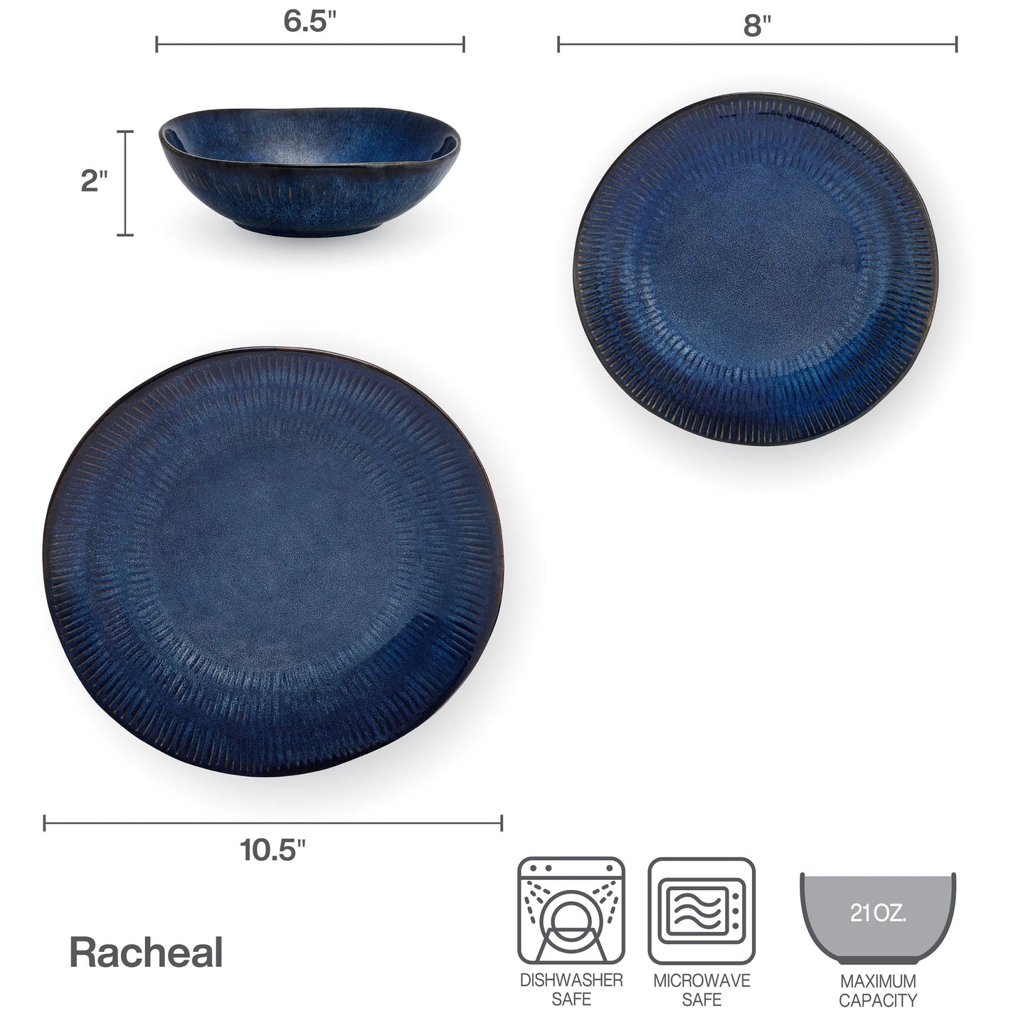 Racheal 12 Piece Dinnerware Set, Service For 4