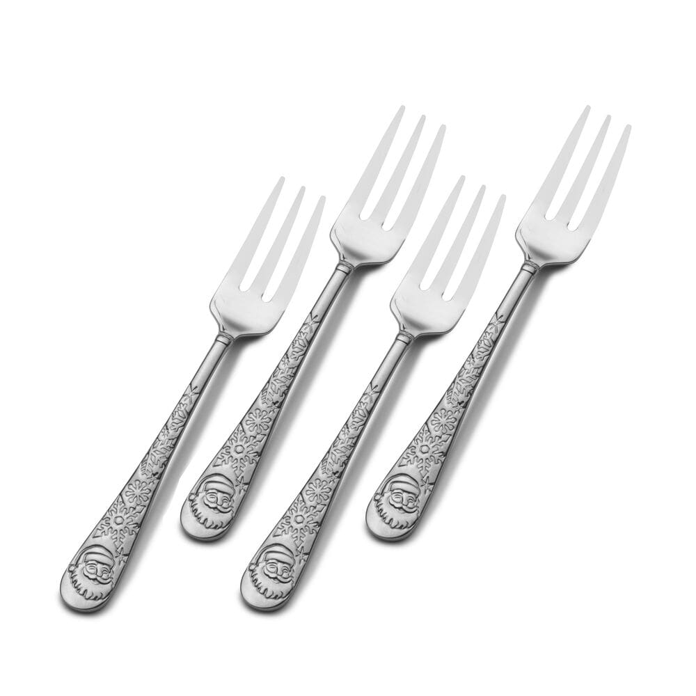 Santa Set Of 4 Appetizer Forks