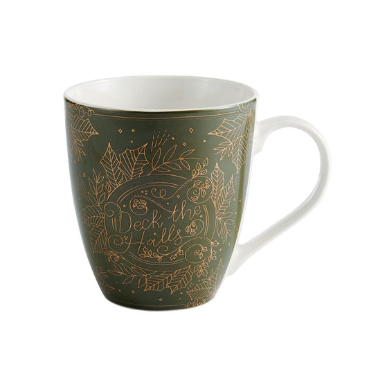 Sentiment Mugs Deck The Halls Metallic Mug