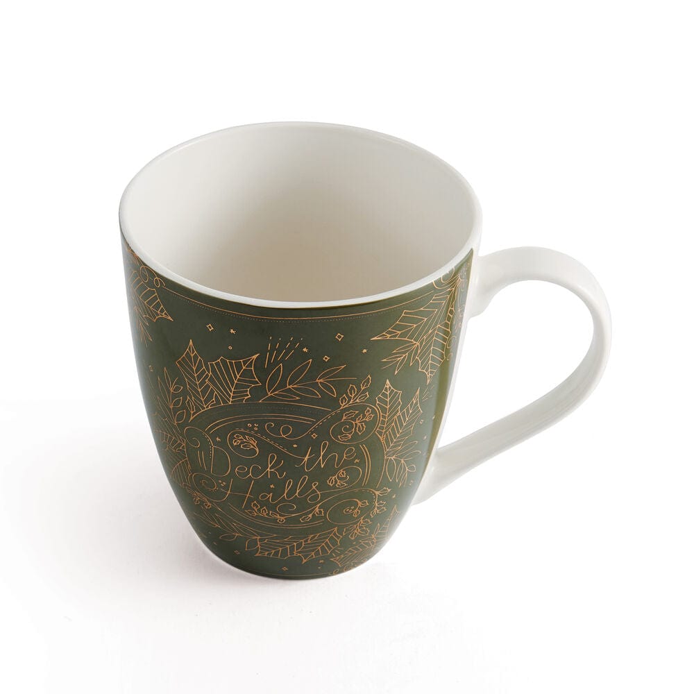 Sentiment Mugs Deck The Halls Metallic Mug