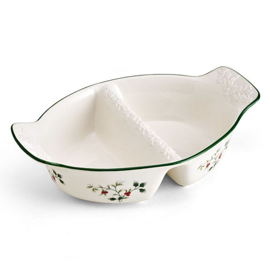 Winterberry Divided Vegetable Bowl