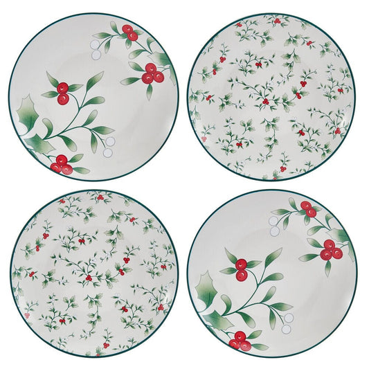 Winterberry Set Of 4 Appetizer Plates, 6 Inch