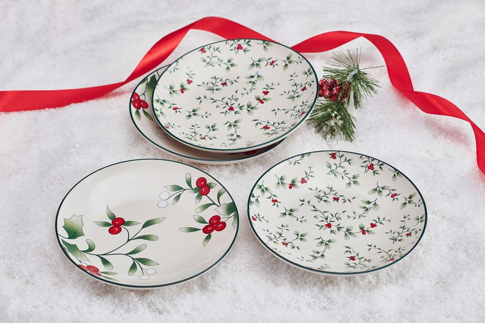 Winterberry Set Of 4 Appetizer Plates, 6 Inch