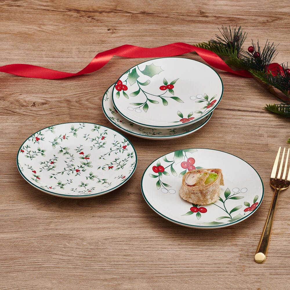 Winterberry Set Of 4 Appetizer Plates, 6 Inch