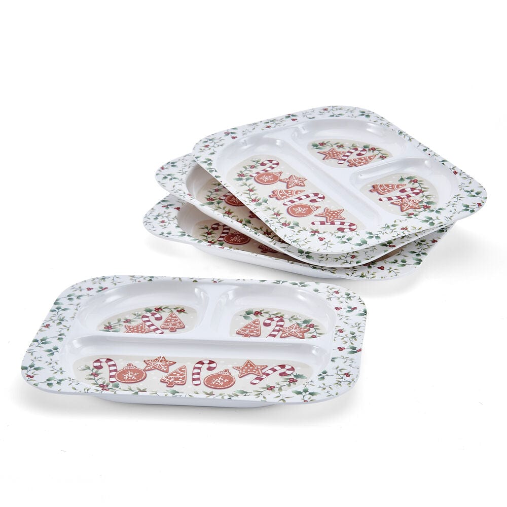 Winterberry Set Of 4 Outdoor Melamine Childrens Plates