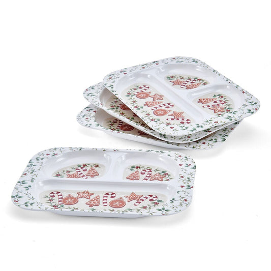 Winterberry Set Of 4 Outdoor Melamine Childrens Plates