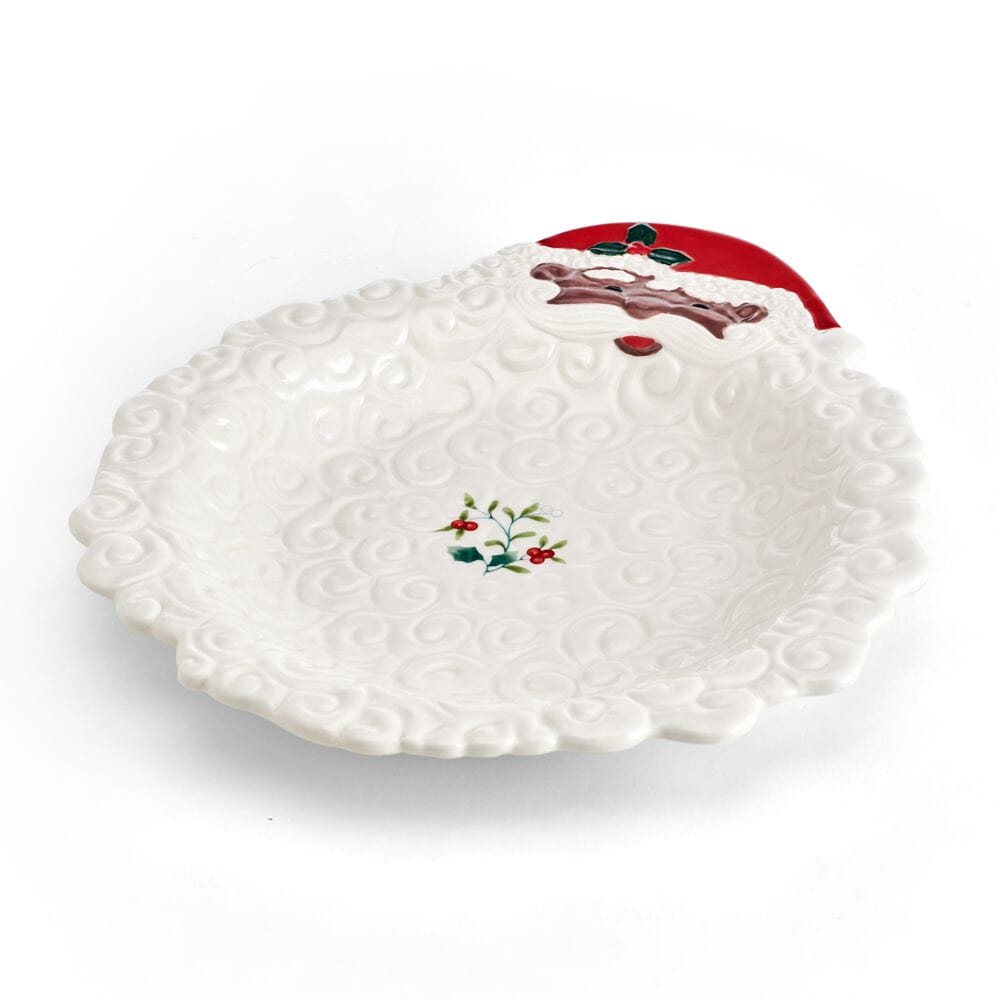 Winterberry African American Santa Figural Bearded Platter