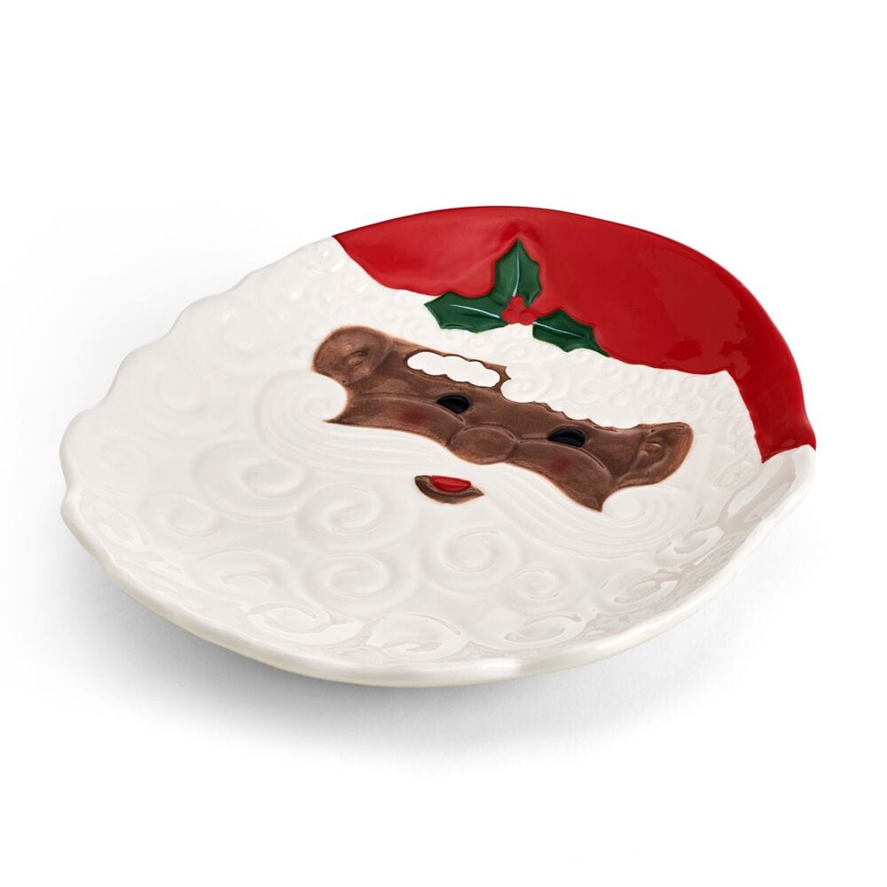 Winterberry African American Santa Figural Cookie Plate