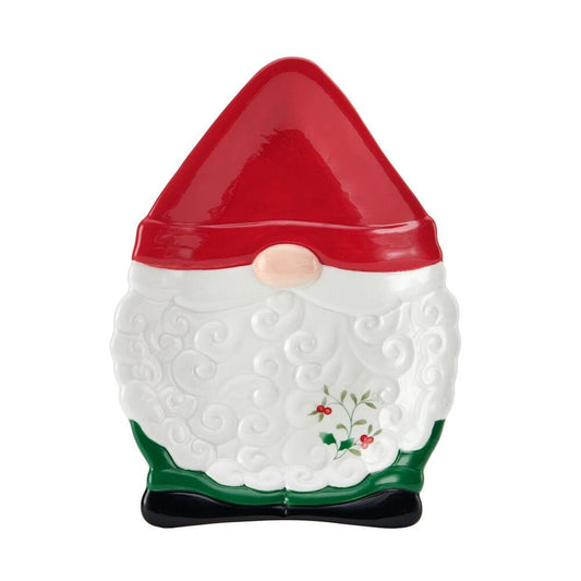 Winterberry Gnome Figural Cookie Plate