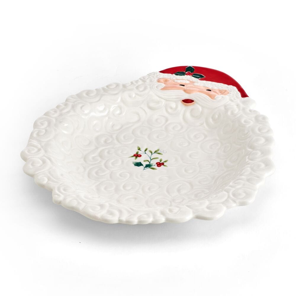 Winterberry Santa Figural Bearded Platter