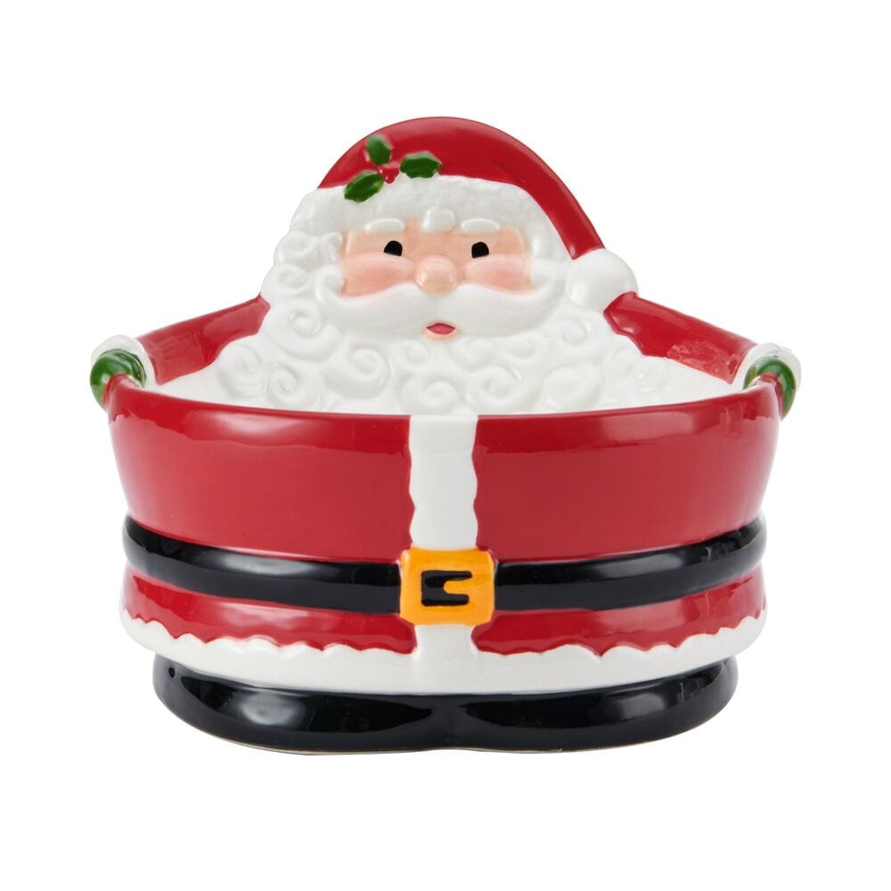 Winterberry Santa Figural Candy Bowl