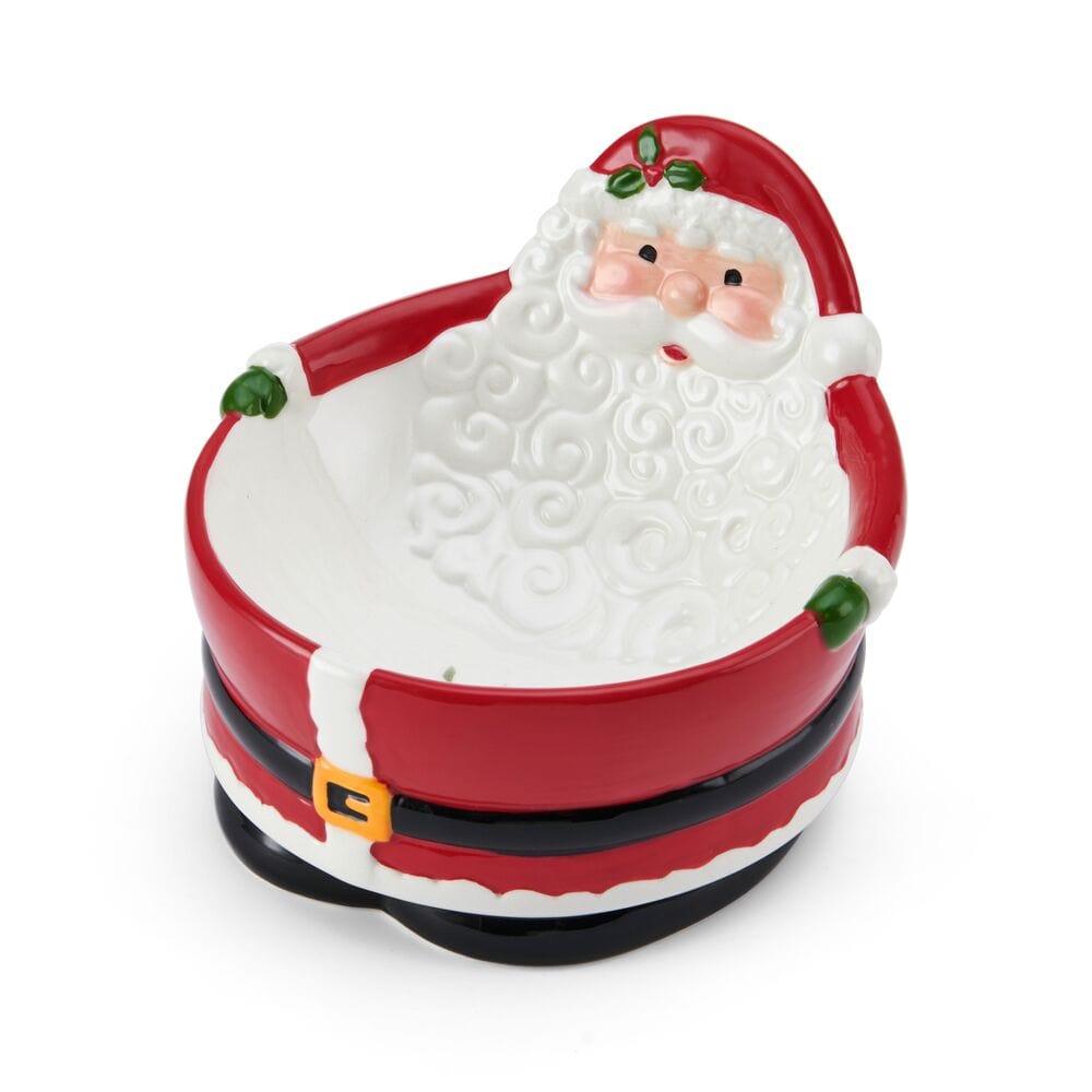 Winterberry Santa Figural Candy Bowl