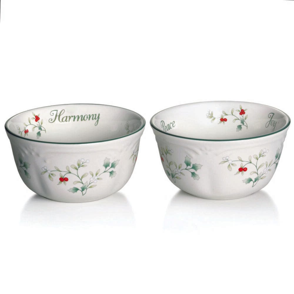 Winterberry Set Of 2 Sentiment Dessert Bowls