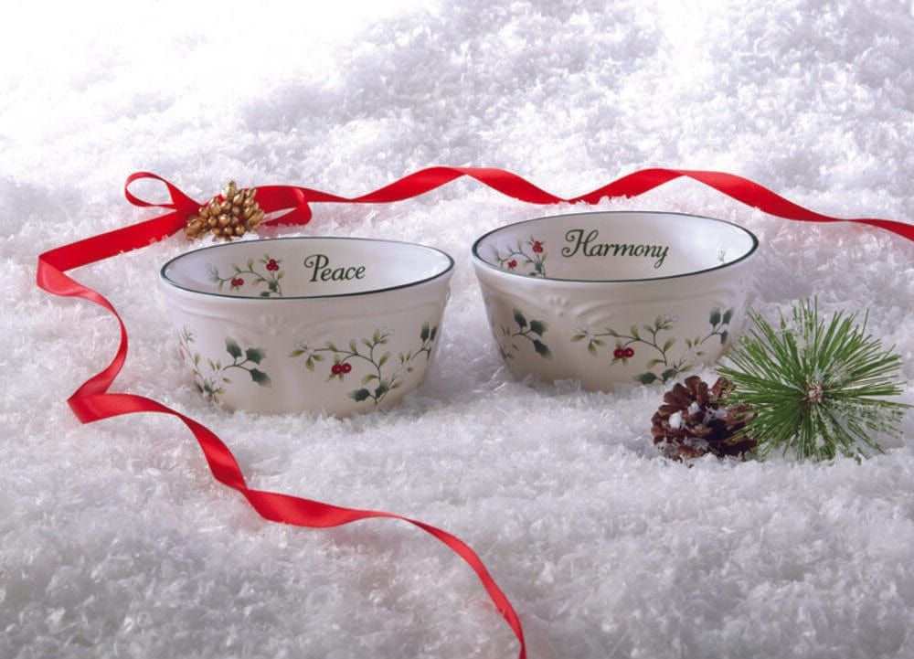 Winterberry Set Of 2 Sentiment Dessert Bowls