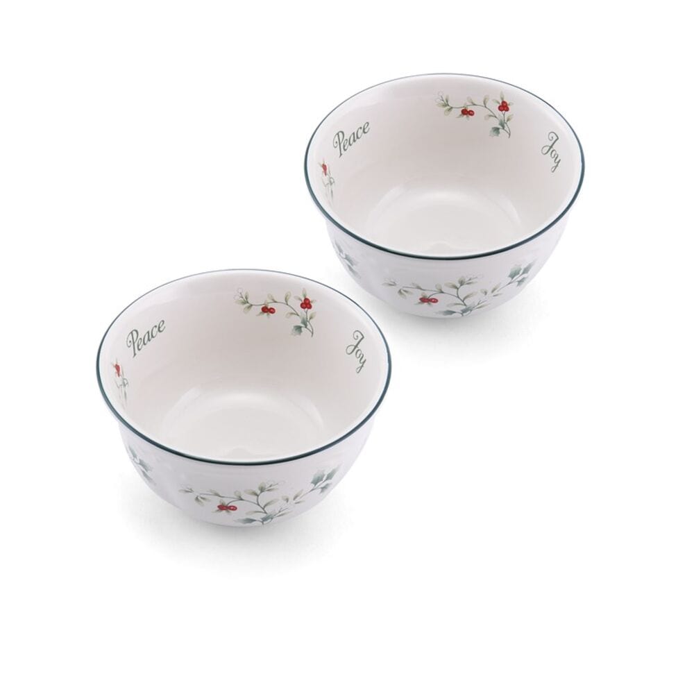 Winterberry Set Of 2 Sentiment Dessert Bowls