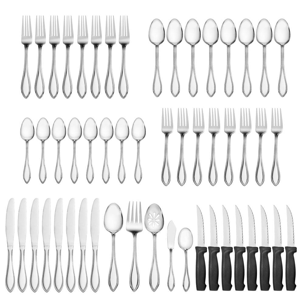 American Bead 53 Piece Flatware Set, Service For 8