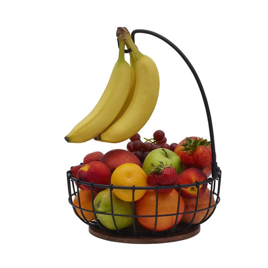 Anvil Cage Fruit Storage Basket With Banana Hook