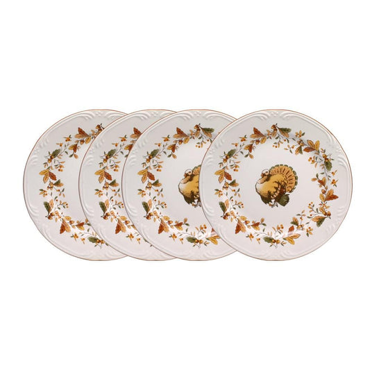 Autumn Berry Set Of 4 Turkey Salad Plates