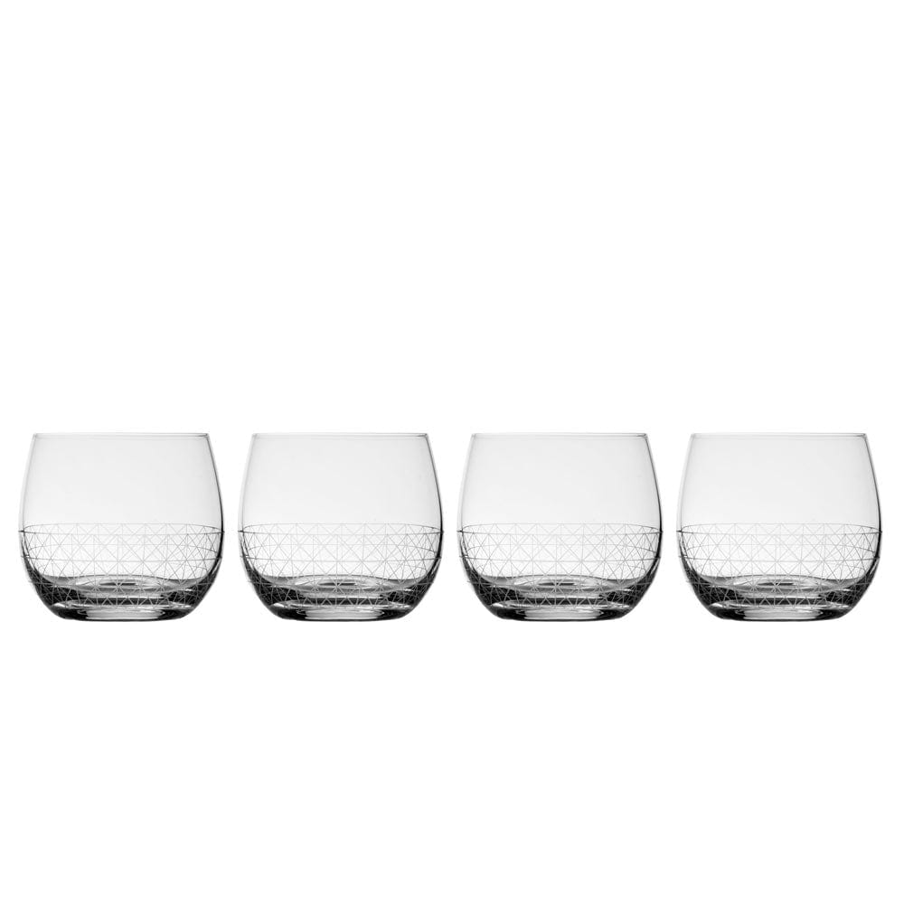 Scott Living Axis Set Of 4 Double Old Fashioned Glasses