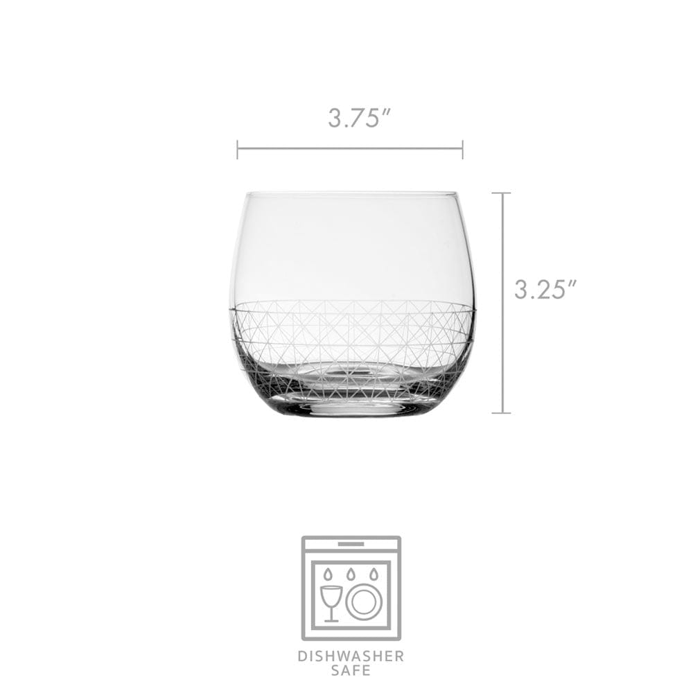 Scott Living Axis Set Of 4 Double Old Fashioned Glasses