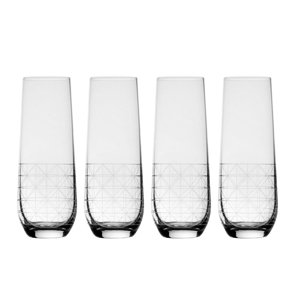 Scott Living Axis Set Of 4 Stemless Flute Glasses