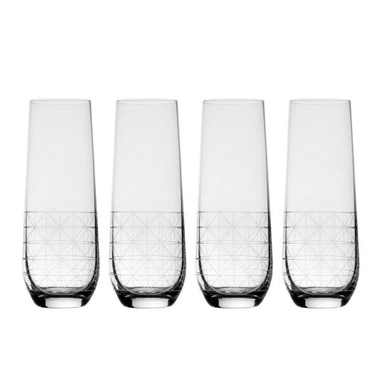 Scott Living Axis Set Of 4 Stemless Flute Glasses