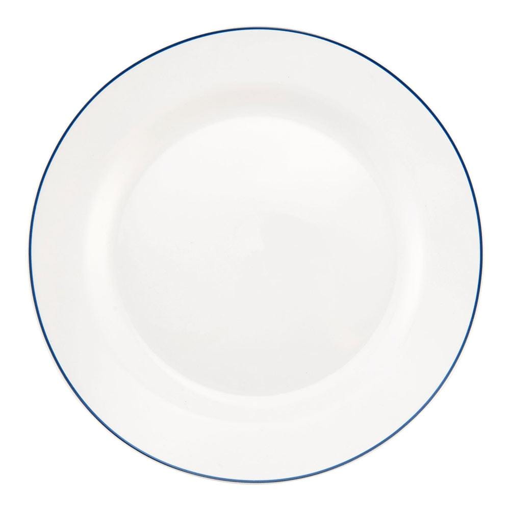 Basics Banded Line Navy Dinner Plate