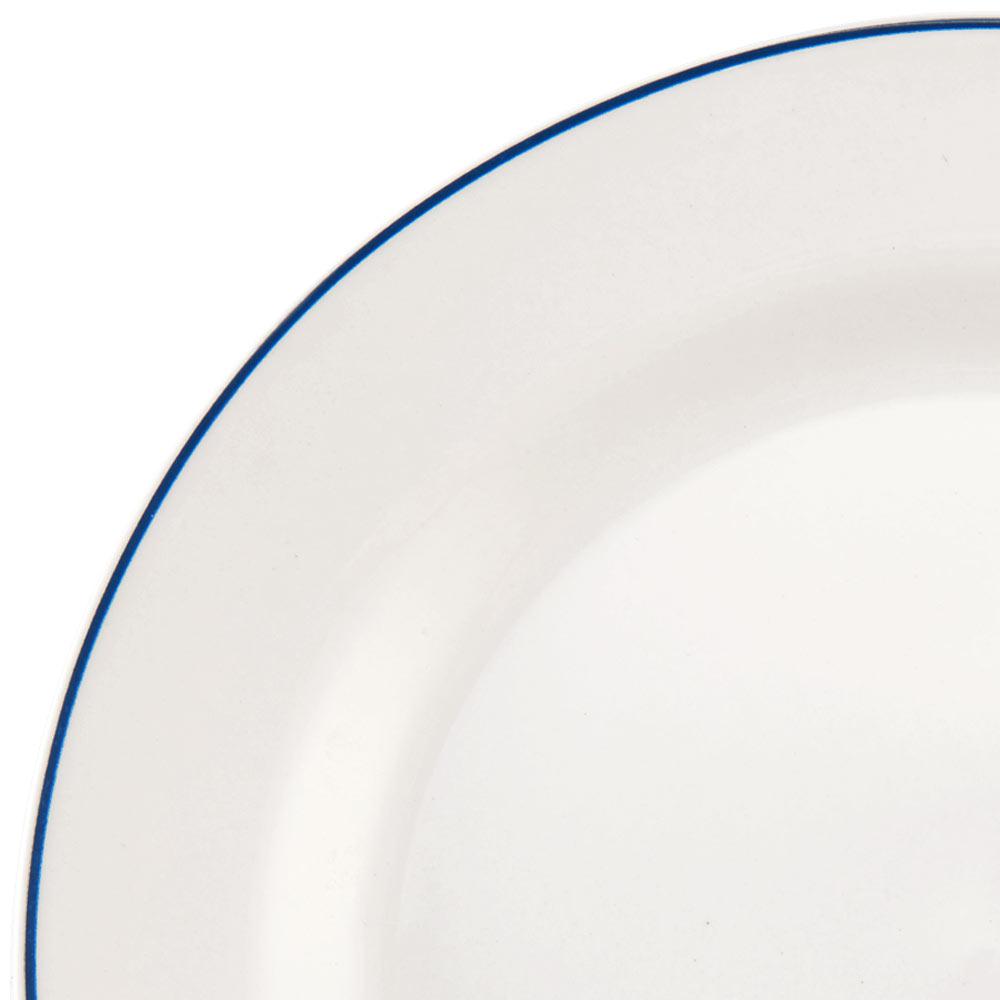 Basics Banded Line Navy Dinner Plate