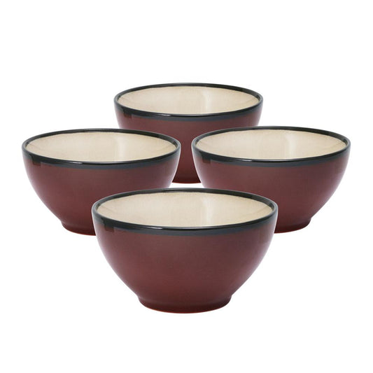 Belmont Set Of 4 Red Soup Cereal Bowls