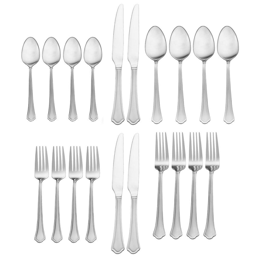 Capri Frost 20 Piece Flatware Set, Service For 4